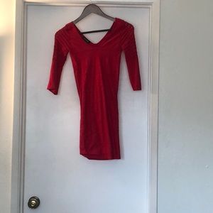 Coral Bebe bodycon dress